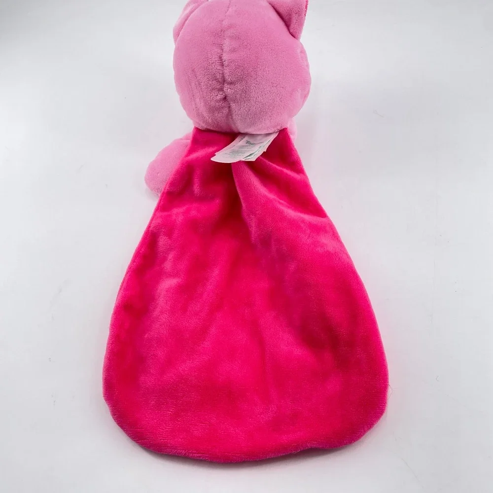 Taggies Pink Cat Kitty Sensory Plush Lovey Security Blanket Loops Rattle 2015